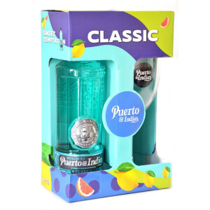 Gin Puerto de Indias Classic 0.7L + Pahar Cadou