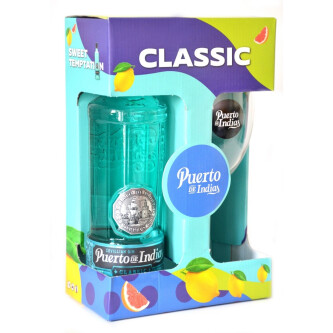 Gin Puerto de Indias Classic 0.7L + Pahar Cadou